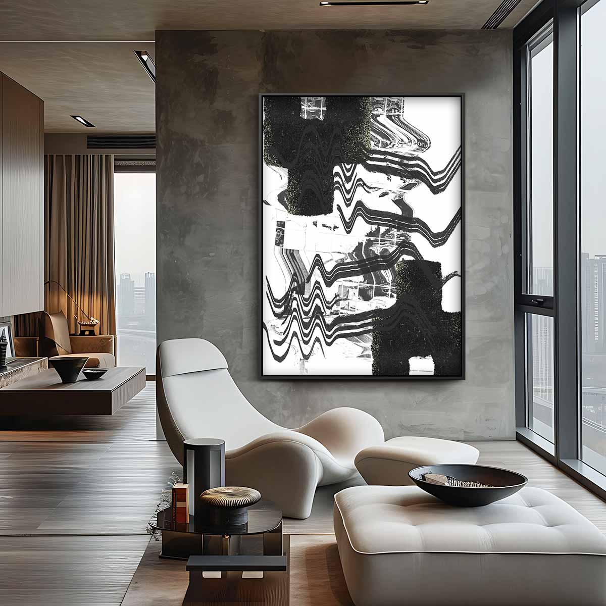 Dynamische Golven Kunstwerk-canvas-dibond-plexiglas-wanddecoratie-WallArtistic