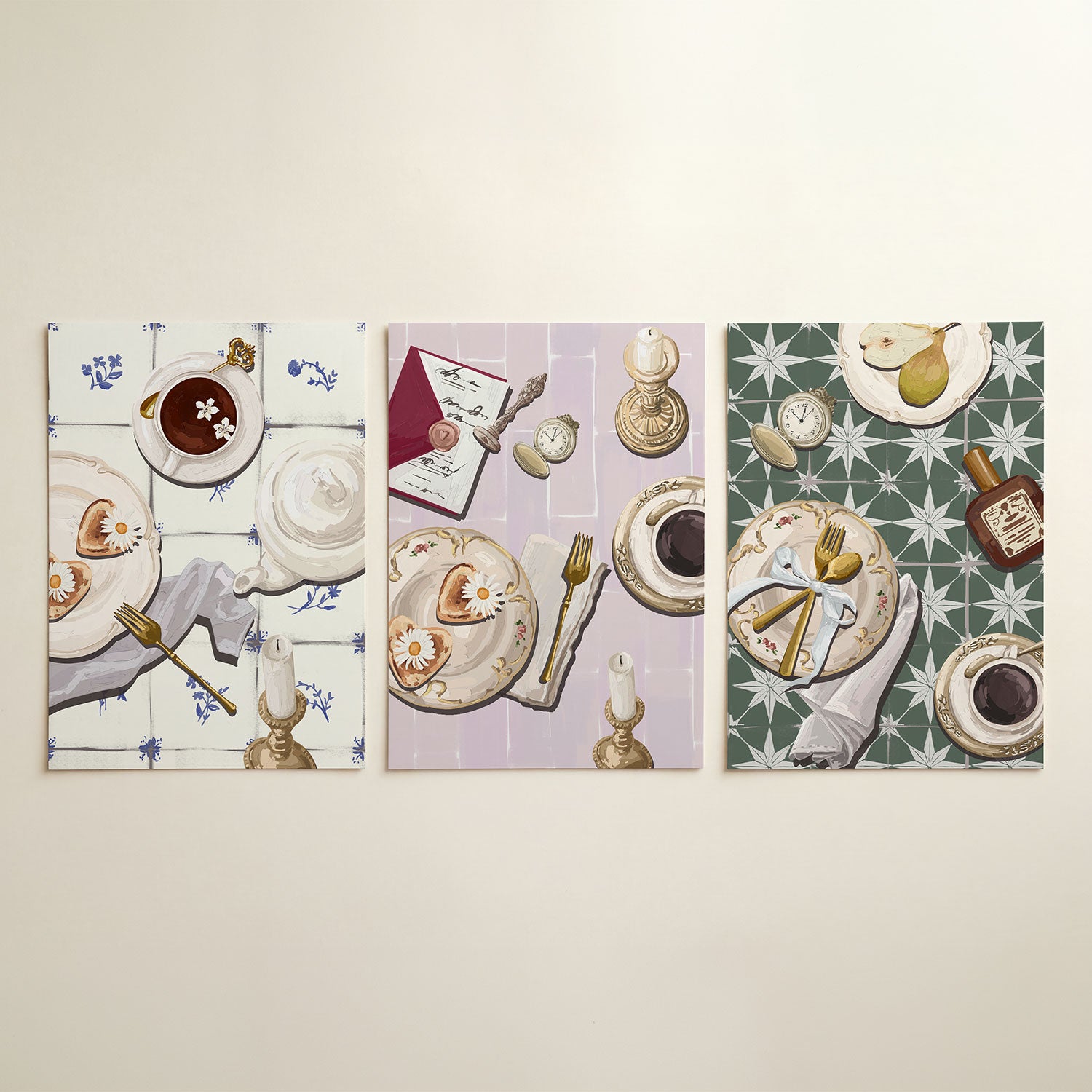 Thee en gebak Posterset