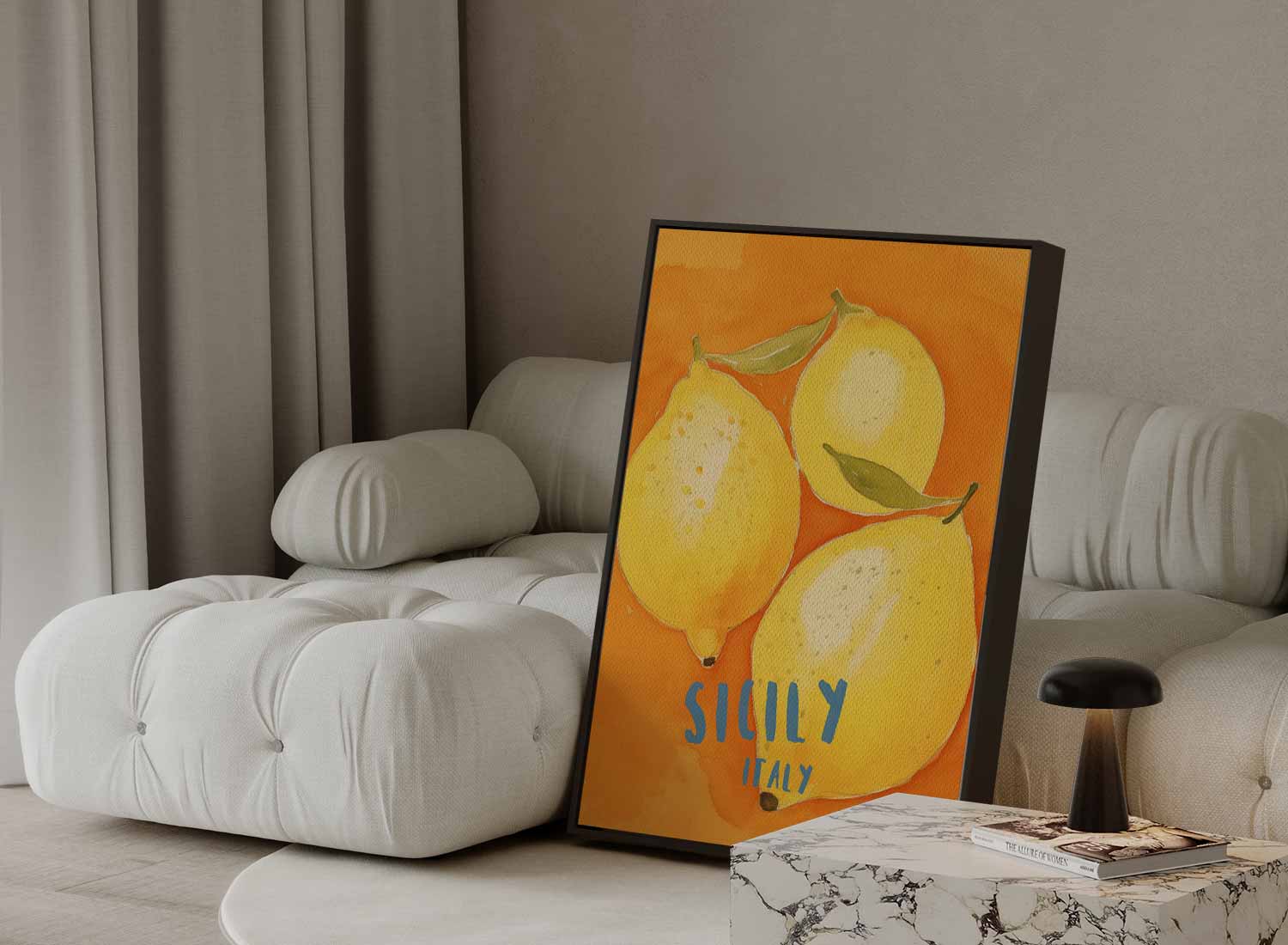 Siciliaanse Citroen Kunstwerk-canvas-dibond-plexiglas-wanddecoratie-WallArtistic
