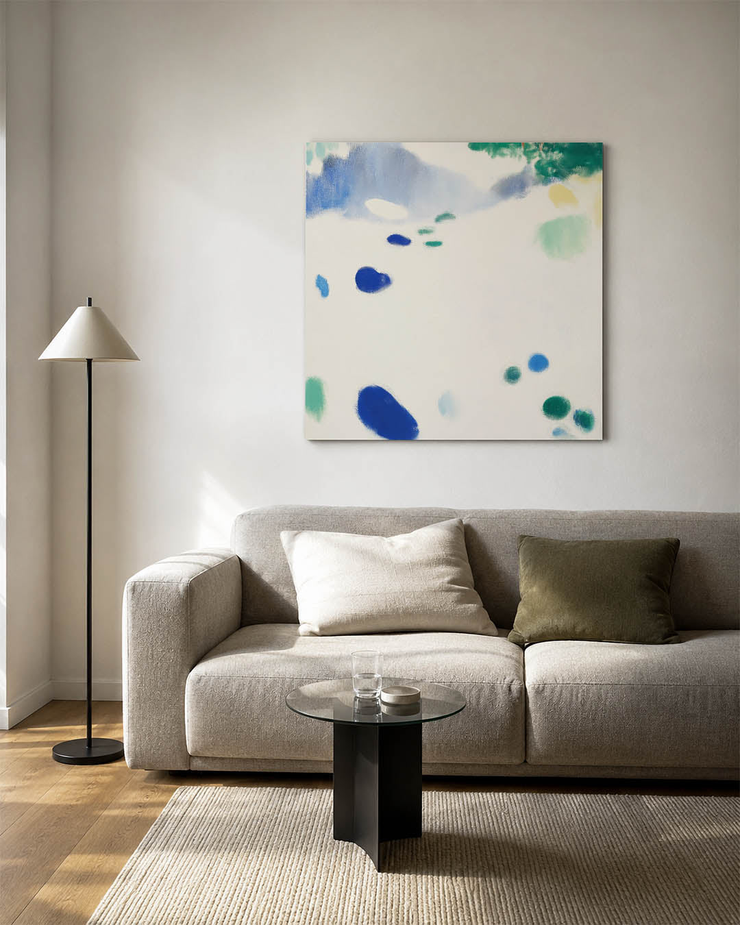 Vloeiende kleurencompositie Kunstwerk