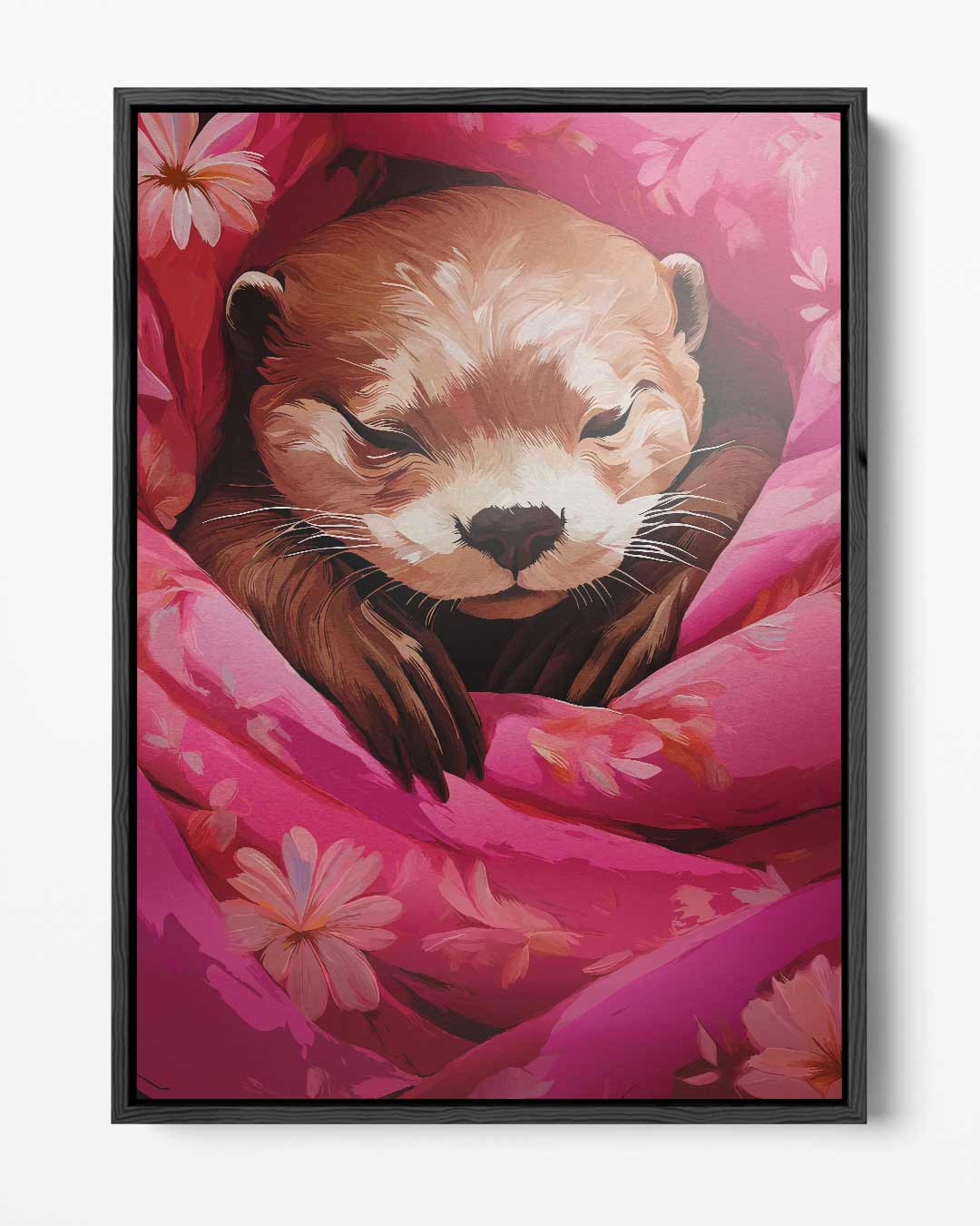 Dromerige Otter Kunstwerk-canvas-dibond-plexiglas-wanddecoratie-WallArtistic