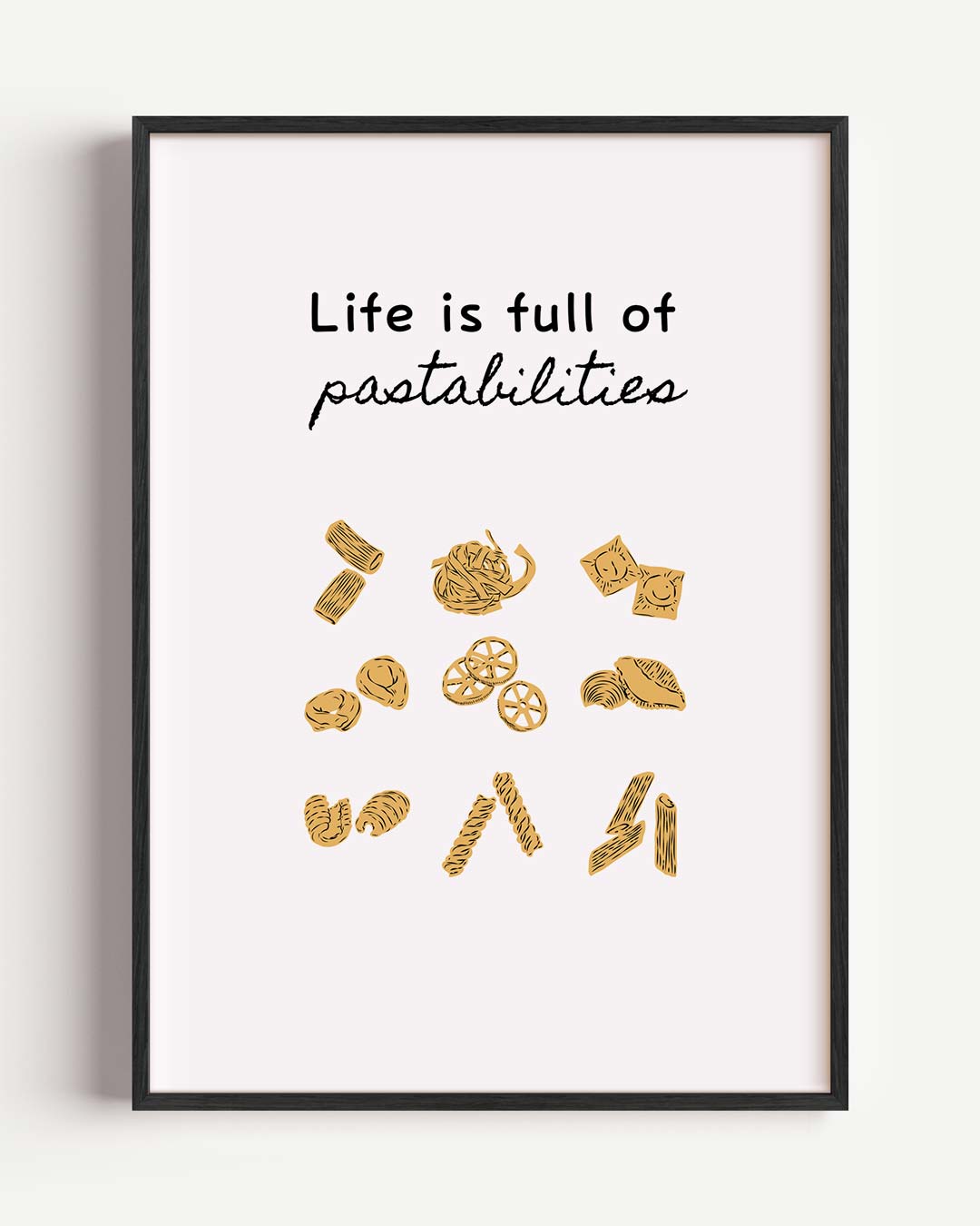 Inspirerende Pasta-Mogelijkheden Poster-WallArtistic