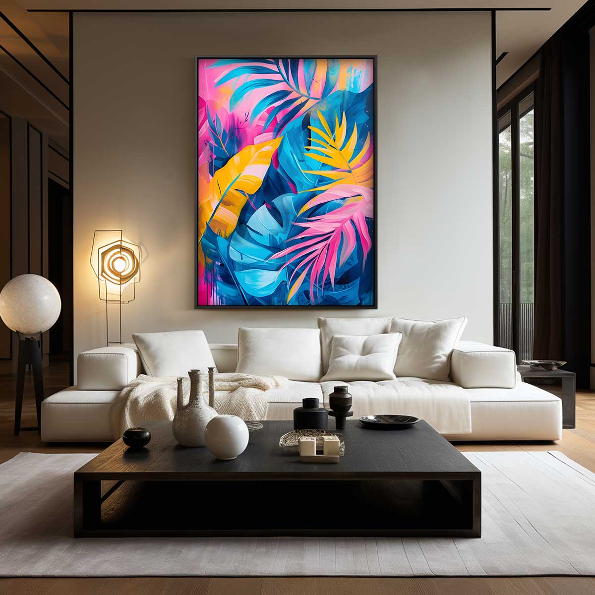 Tropische Droom in Kleur Kunstwerk-canvas-dibond-plexiglas-wanddecoratie-WallArtistic