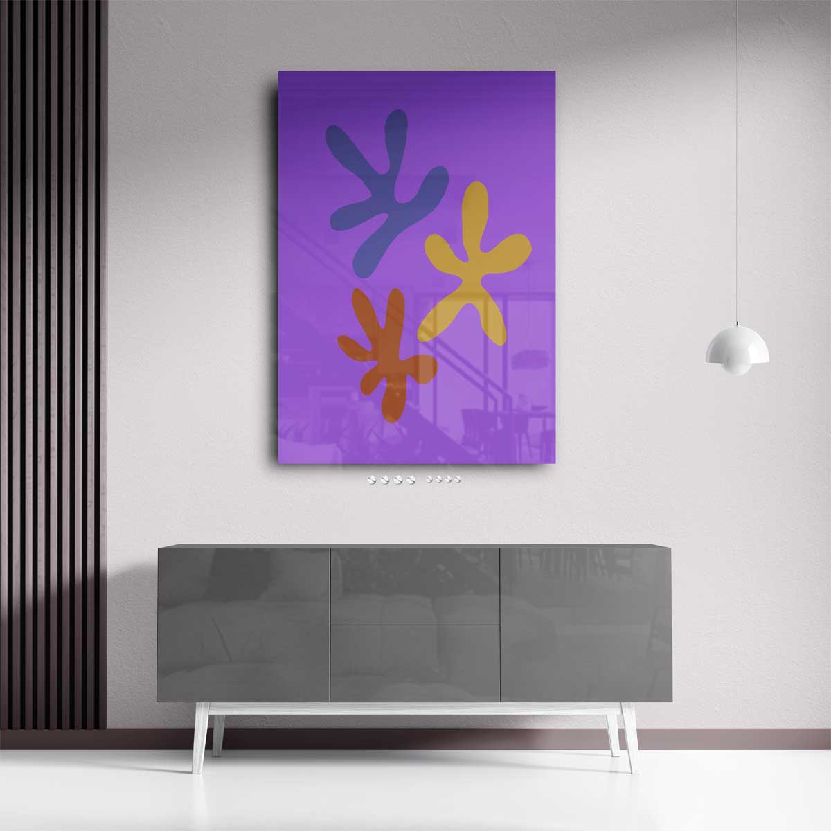 Kleurrijke Bloemenspel Kunstwerk-canvas-dibond-plexiglas-wanddecoratie-WallArtistic