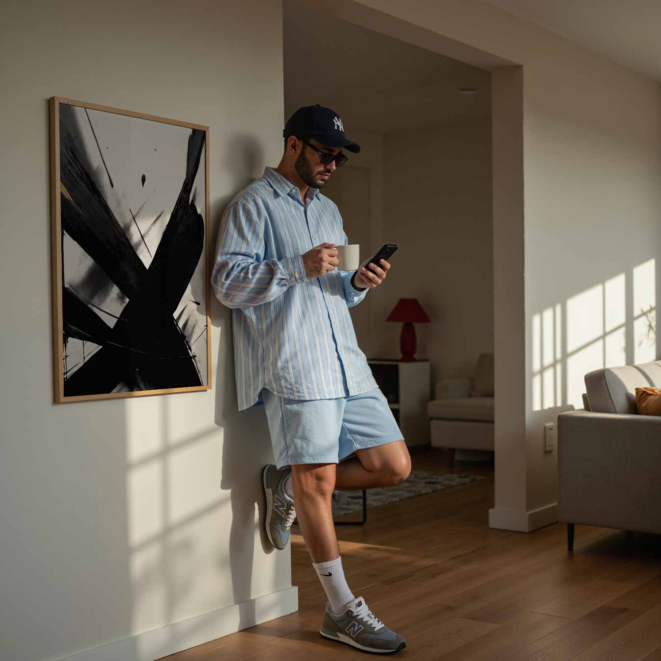 Abstracte Kracht in Zwart Poster-WallArtistic