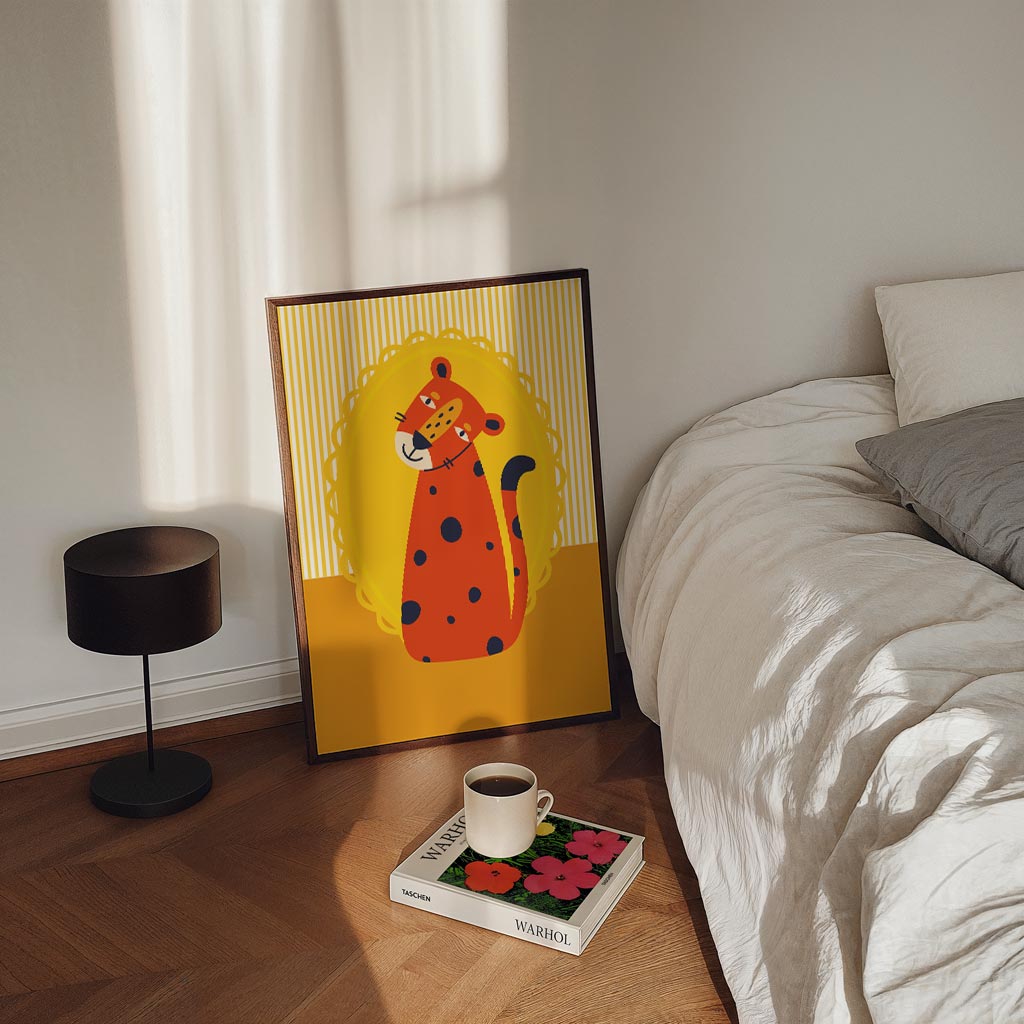 Vrolijke Luipaard Poster-WallArtistic
