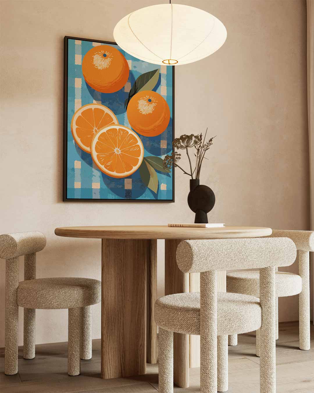 Zonnige Sinaasappeldroom Kunstwerk-canvas-dibond-plexiglas-wanddecoratie-WallArtistic