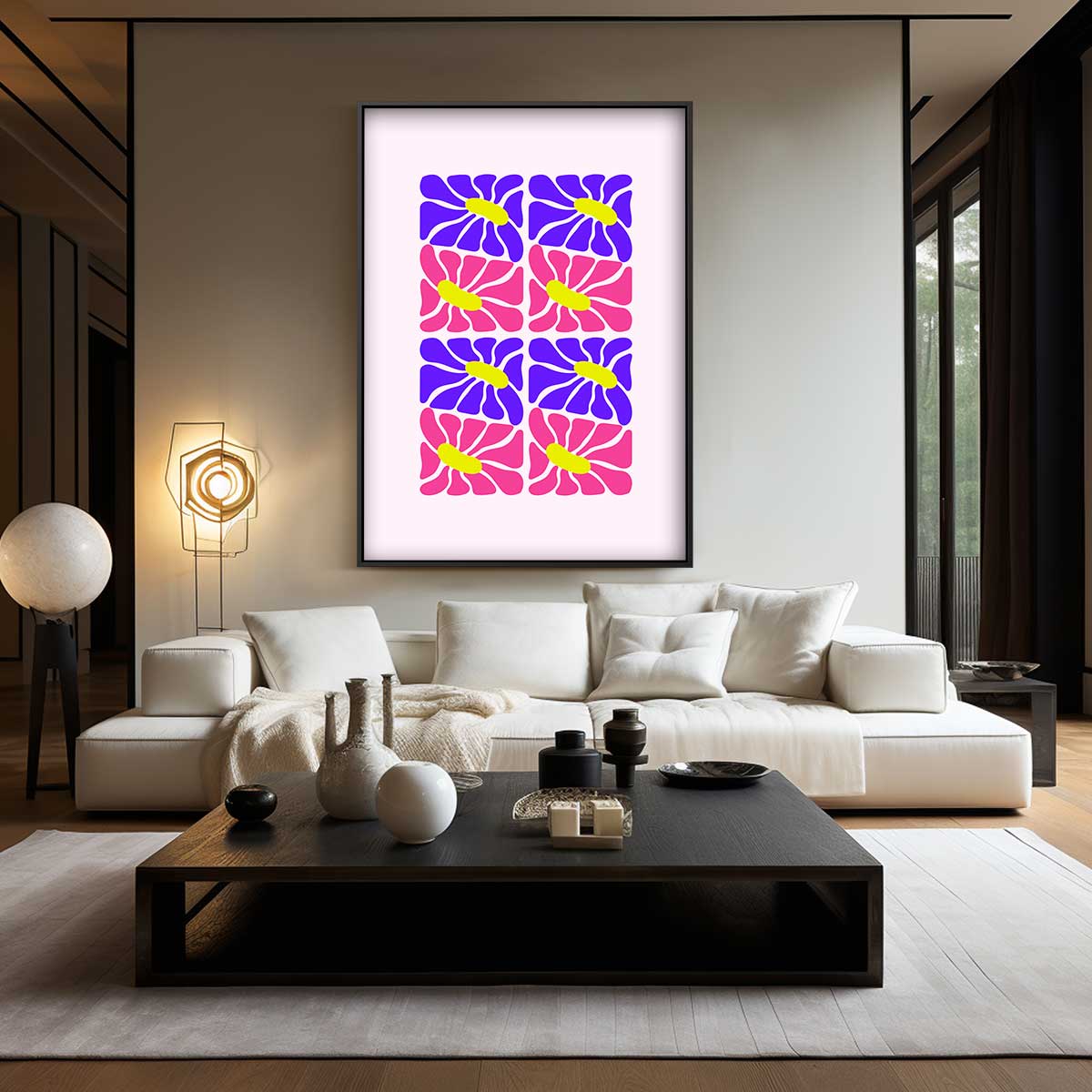 Kleurrijke Bloemenpracht Kunstwerk-canvas-dibond-plexiglas-wanddecoratie-WallArtistic