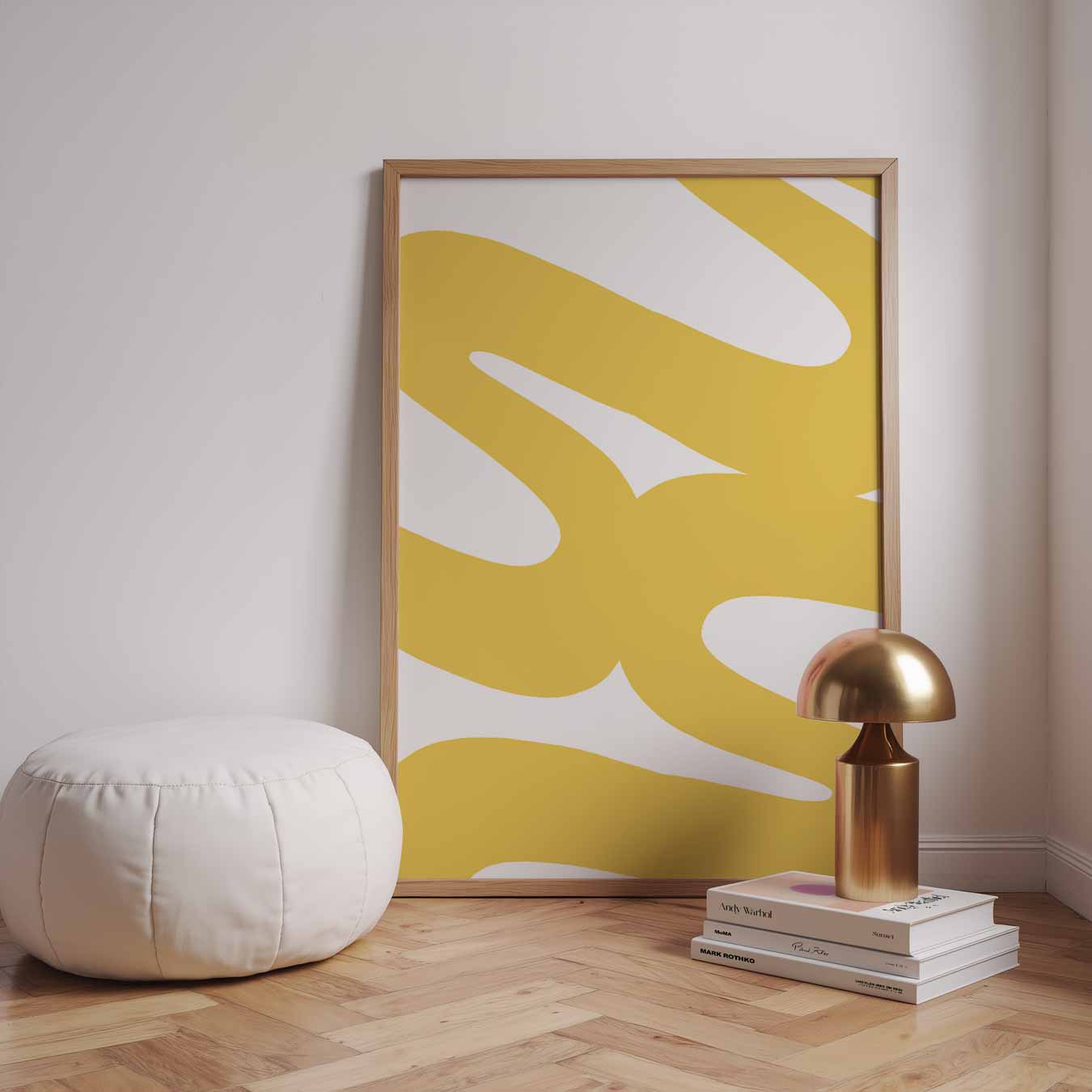 Abstracte Gele Vormen Poster-WallArtistic