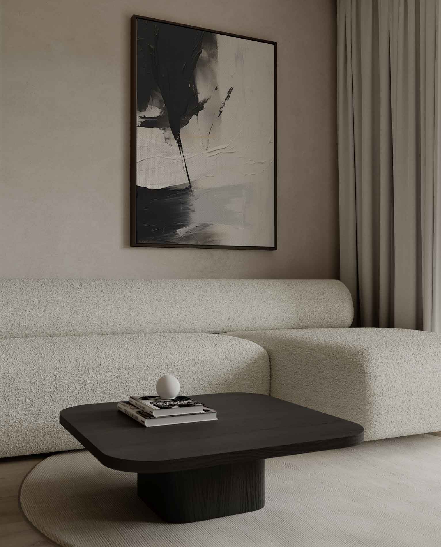 Contrasten in Abstractie Kunstwerk-canvas-dibond-plexiglas-wanddecoratie-WallArtistic