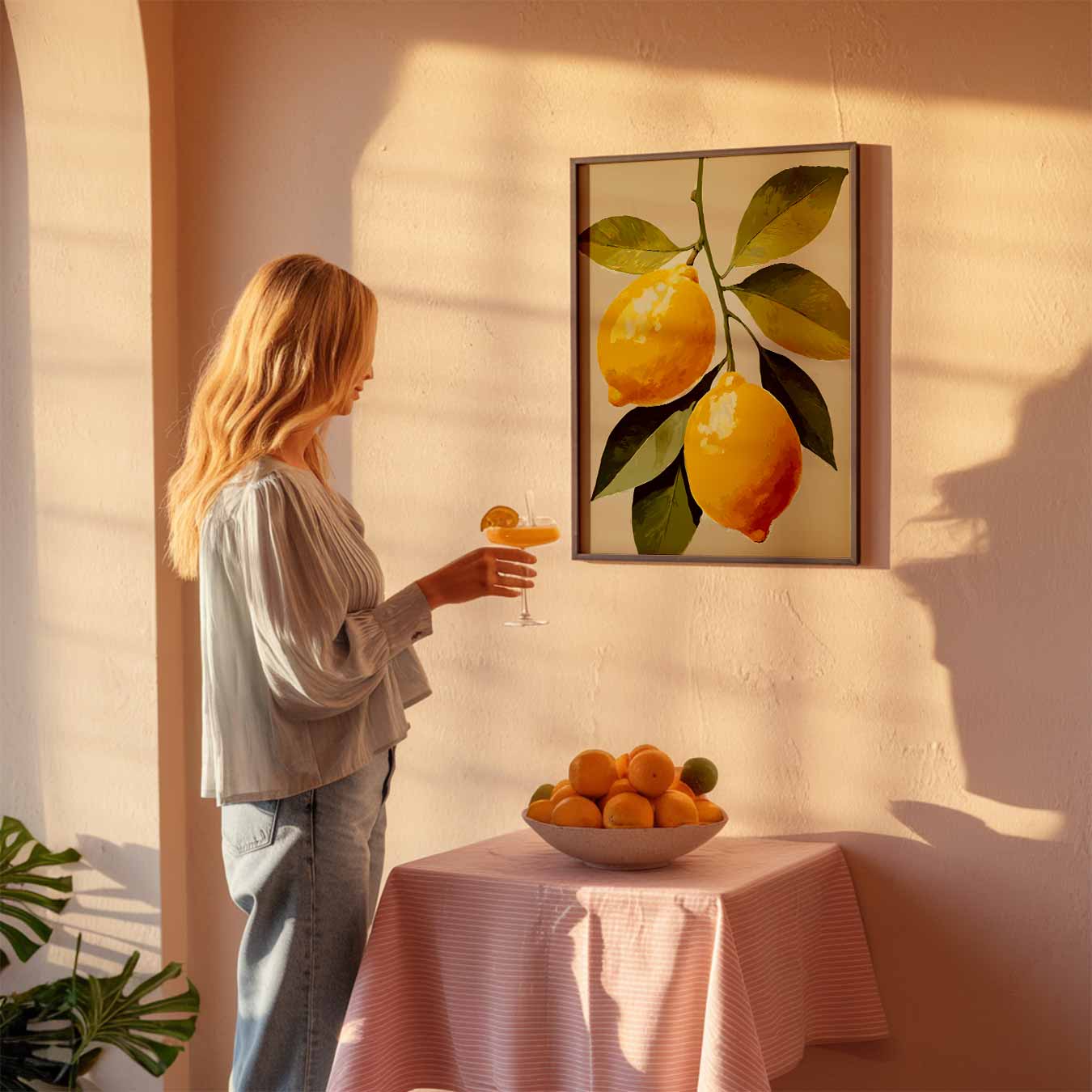 Verfrissende Citrus Kunstposter