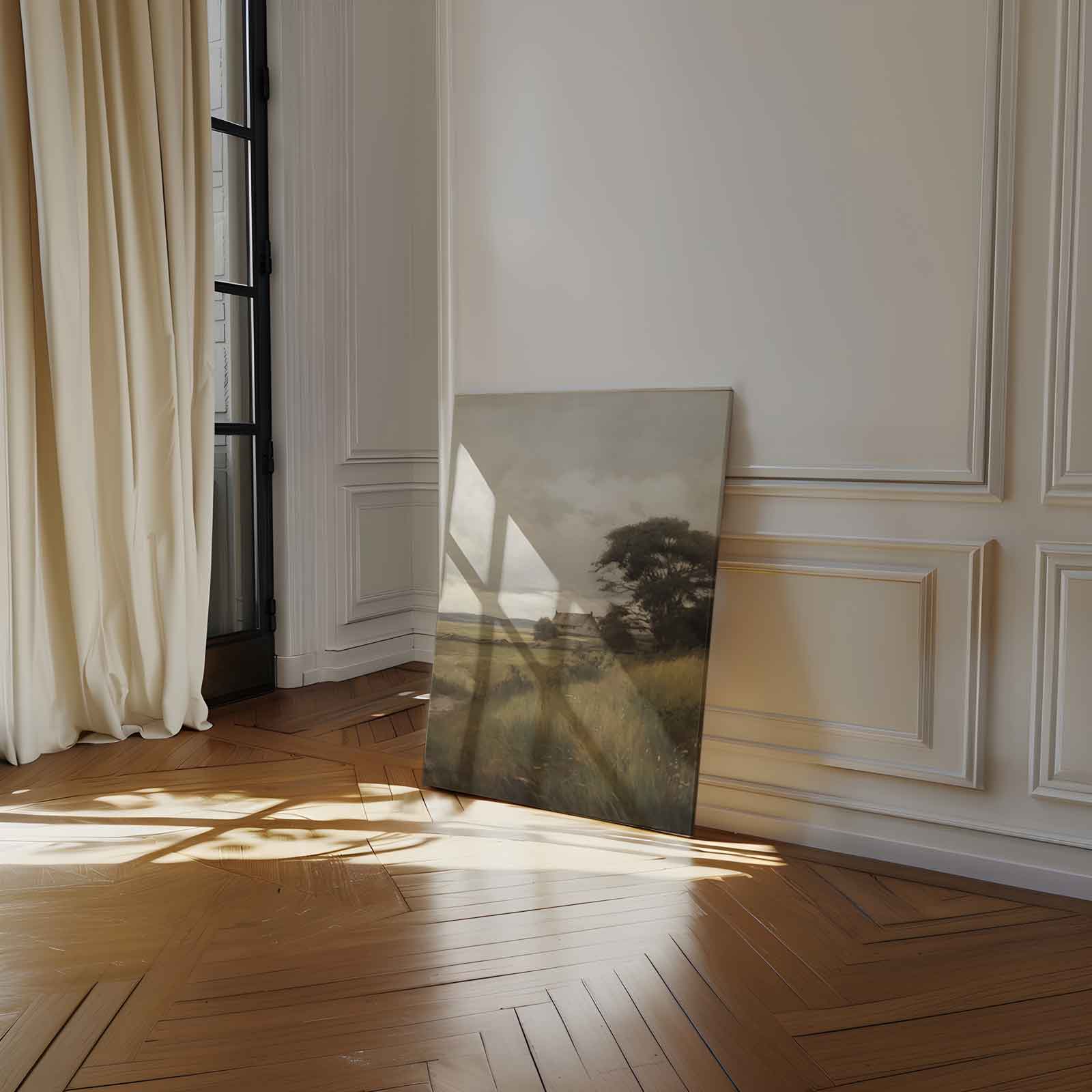 Rustieke Landschapsscène Kunstwerk-canvas-dibond-plexiglas-wanddecoratie-WallArtistic