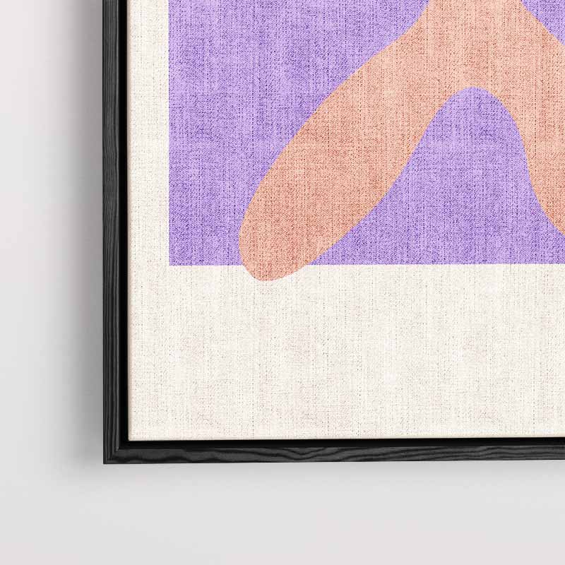 Zachte Vorm op Paarse Achtergrond Kunstwerk-canvas-dibond-plexiglas-wanddecoratie-WallArtistic