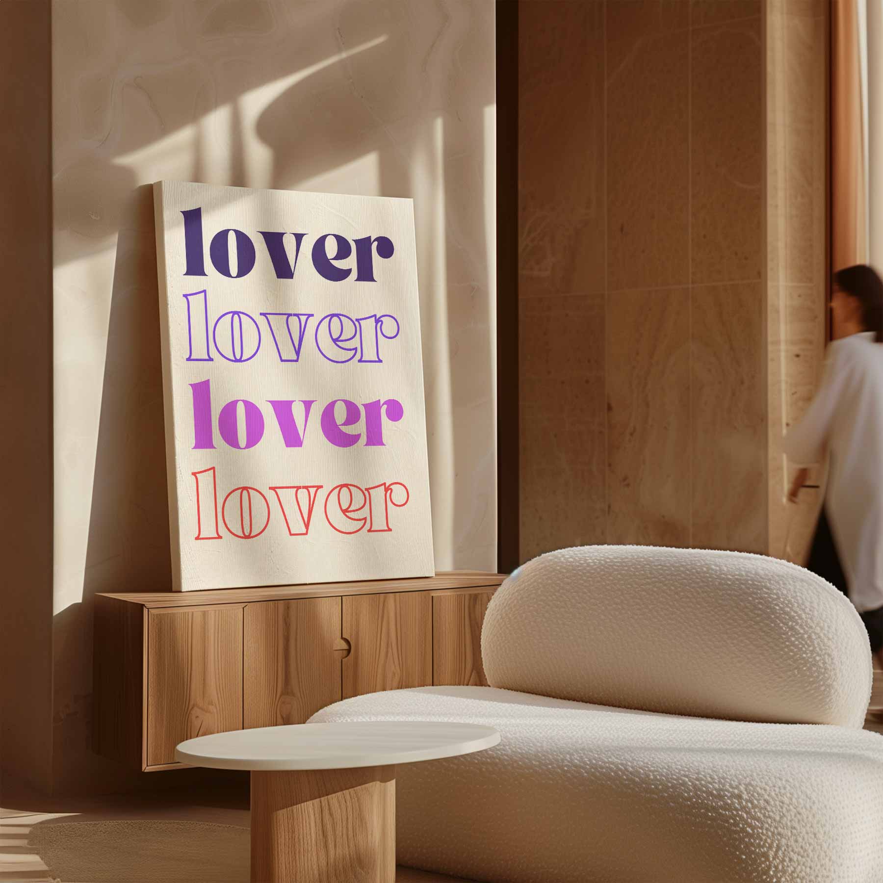 Kleurrijke Typografie Kunstwerk-canvas-dibond-plexiglas-wanddecoratie-WallArtistic
