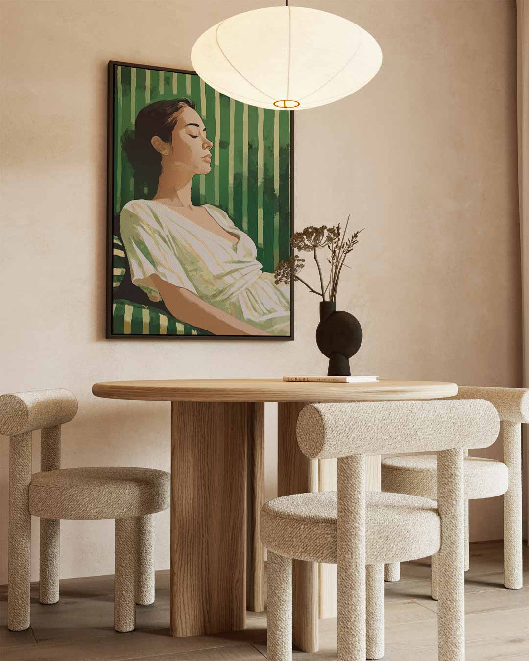 Rust in Groen Kunstwerk-canvas-dibond-plexiglas-wanddecoratie-WallArtistic