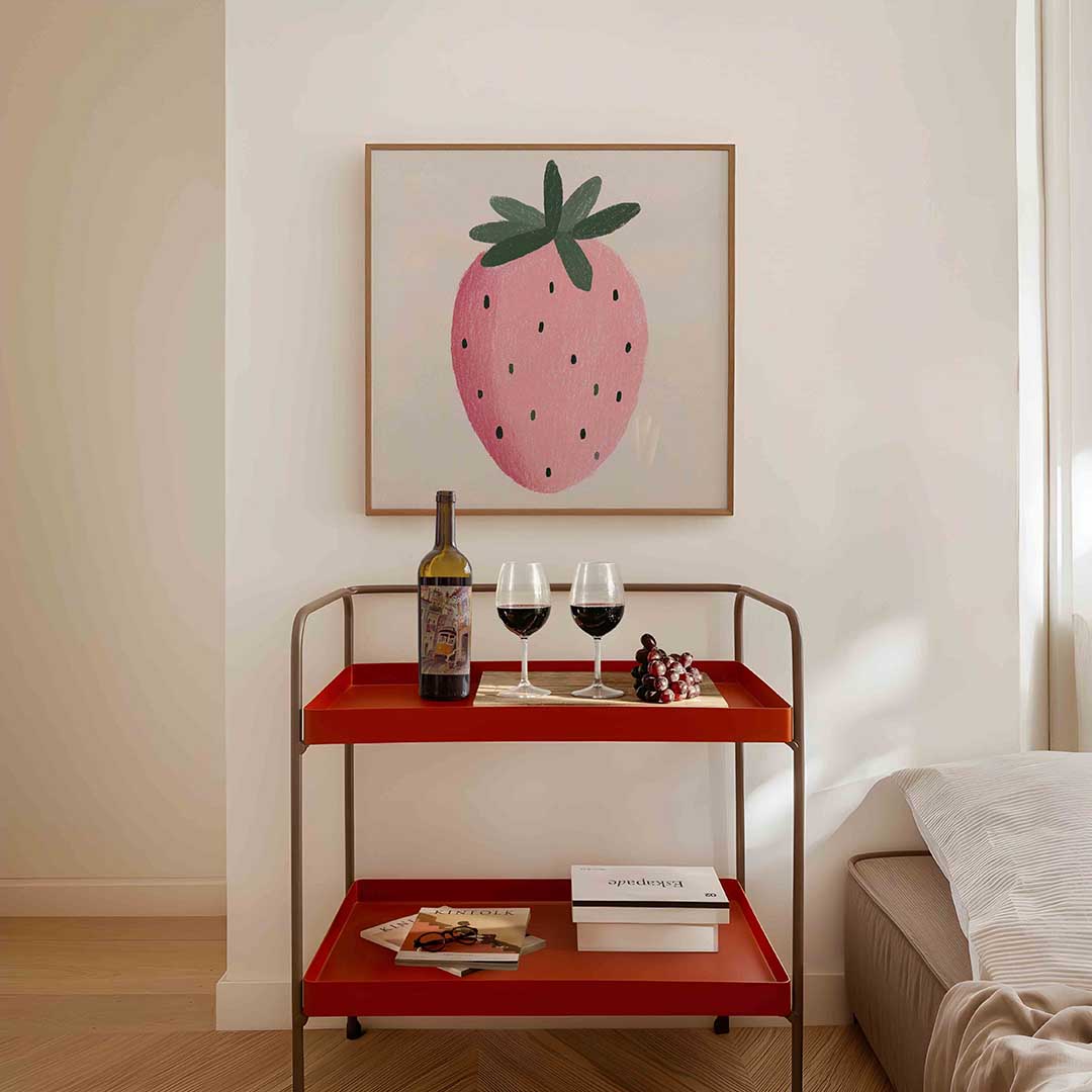 Aardbei illustratie Poster