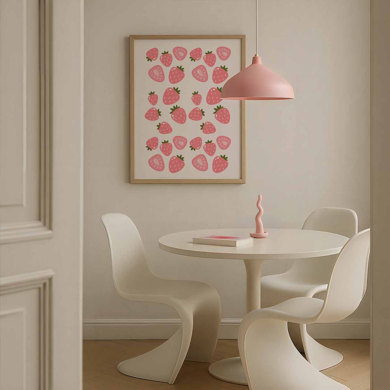 Vrolijke Aardbeien Print Poster-WallArtistic