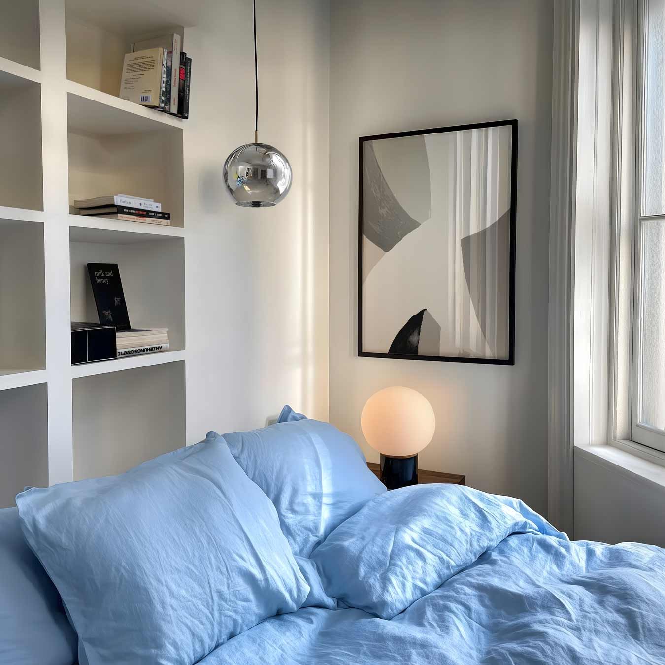 Abstracte Zwart-Wit Compositie Poster-WallArtistic