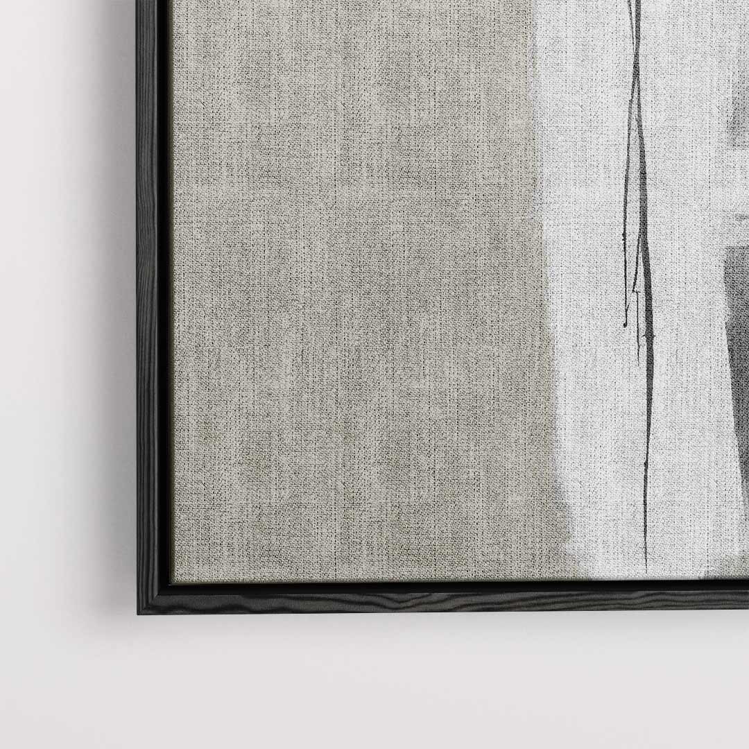 Minimalistische Verticale Lijn op Tweekleurige Achtergrond Kunstwerk-canvas-dibond-plexiglas-wanddecoratie-WallArtistic