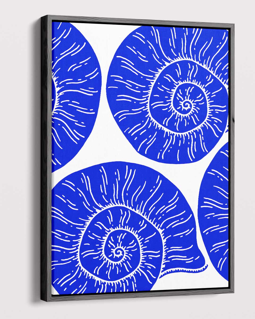 Blauwe Spiralen Kunstwerk-canvas-dibond-plexiglas-wanddecoratie-WallArtistic