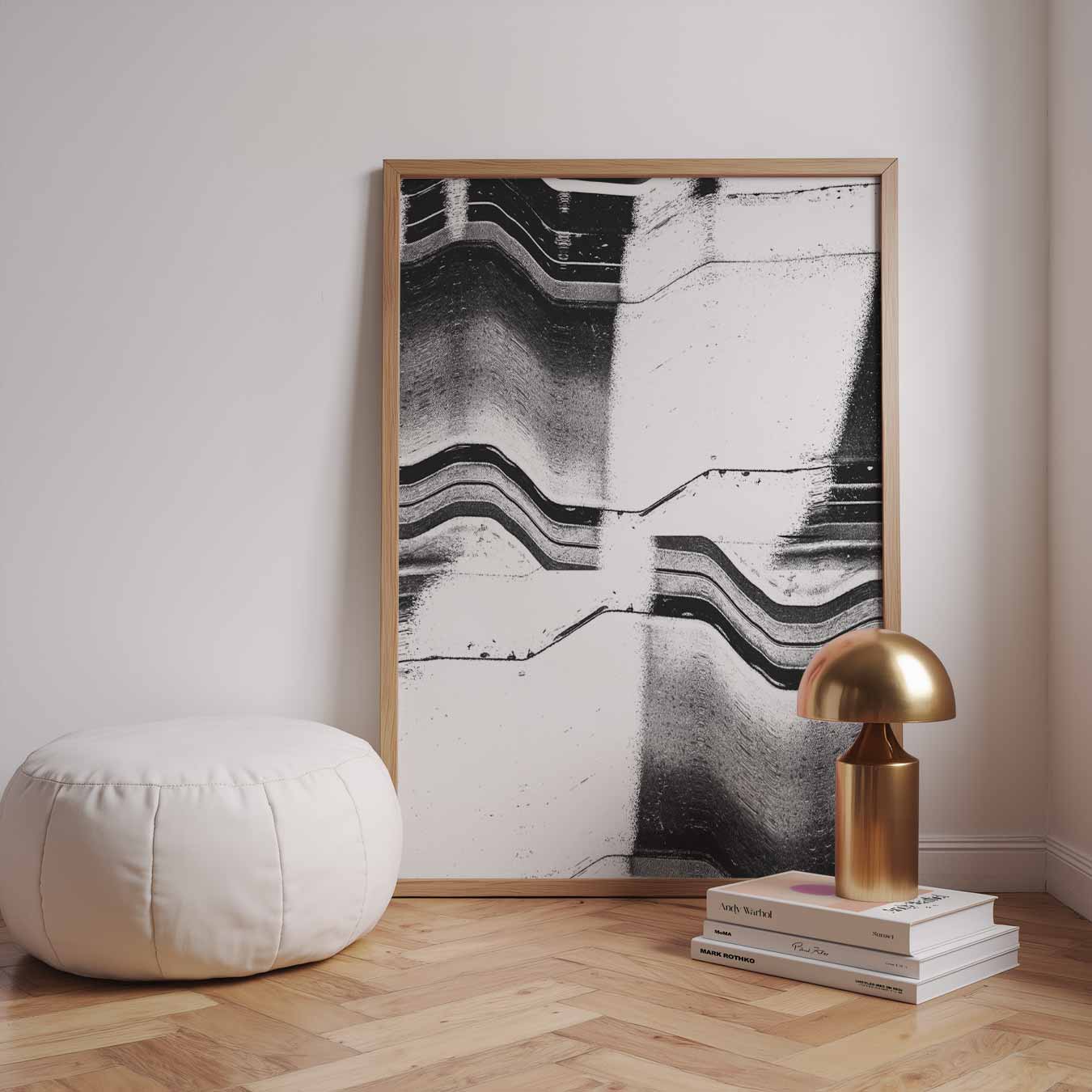 Zwart-Wit Abstract Textuur Poster-WallArtistic
