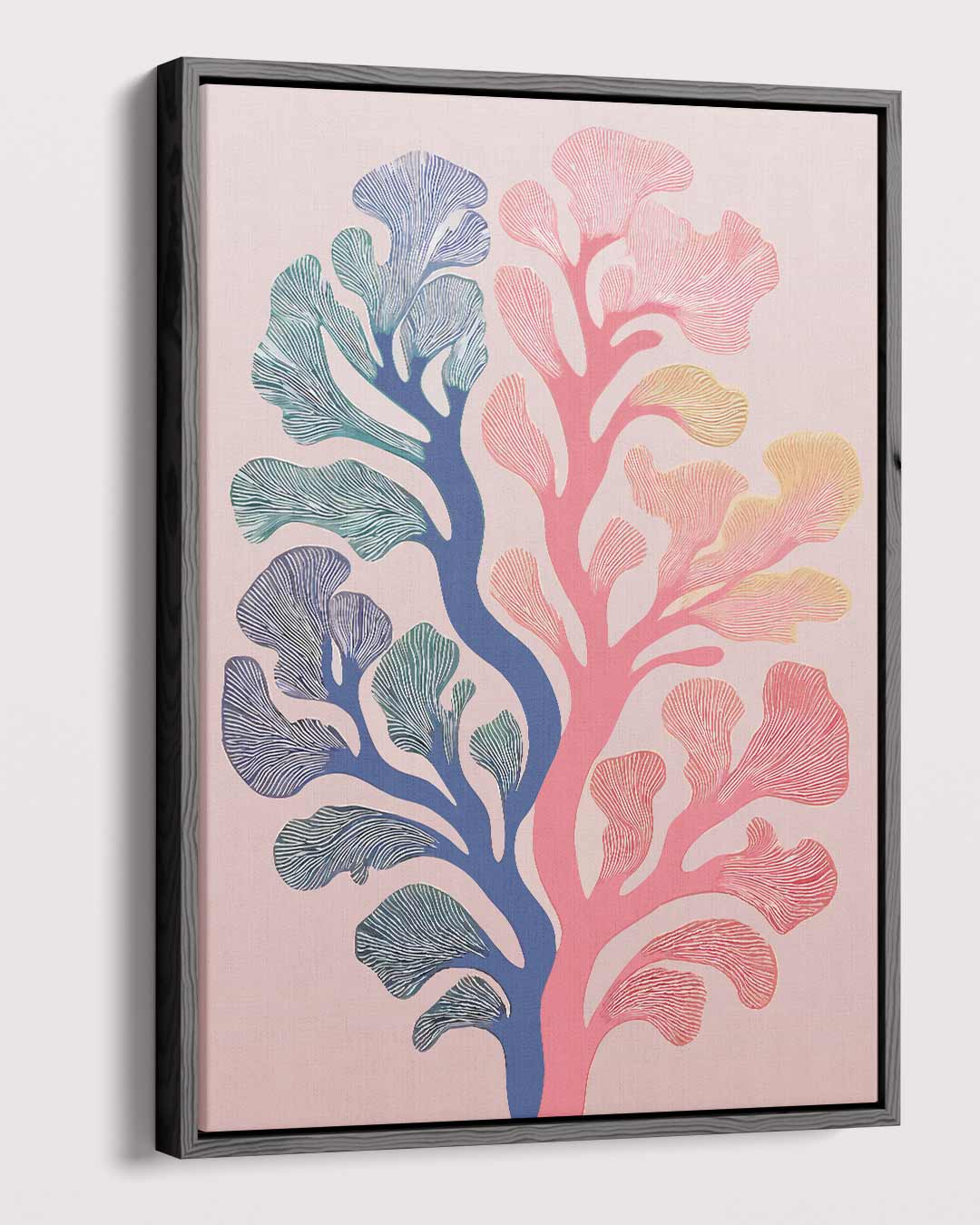 Kleurrijke Koraaldroom Kunstwerk-canvas-dibond-plexiglas-wanddecoratie-WallArtistic