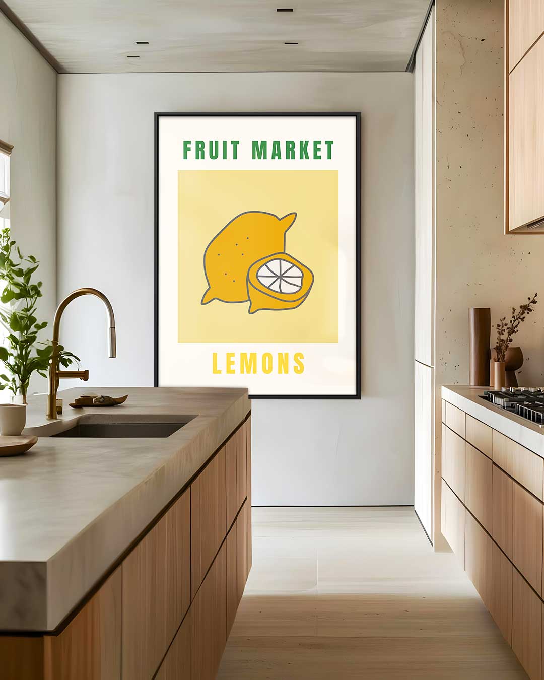 Vintage Fruit Market Poster Kunstwerk-canvas-dibond-plexiglas-wanddecoratie-WallArtistic
