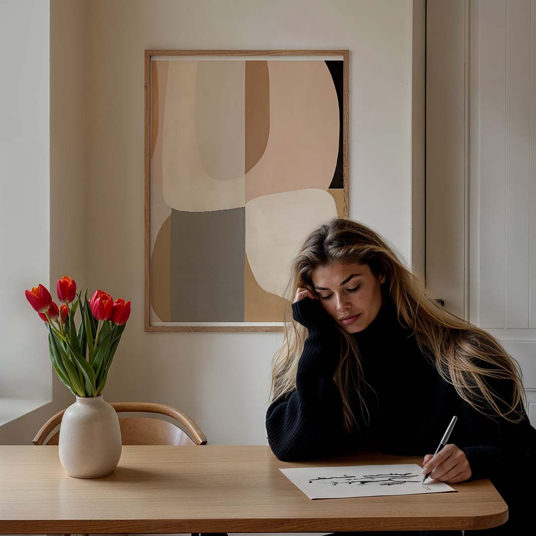 Moderne Abstracte Vormen Poster-WallArtistic