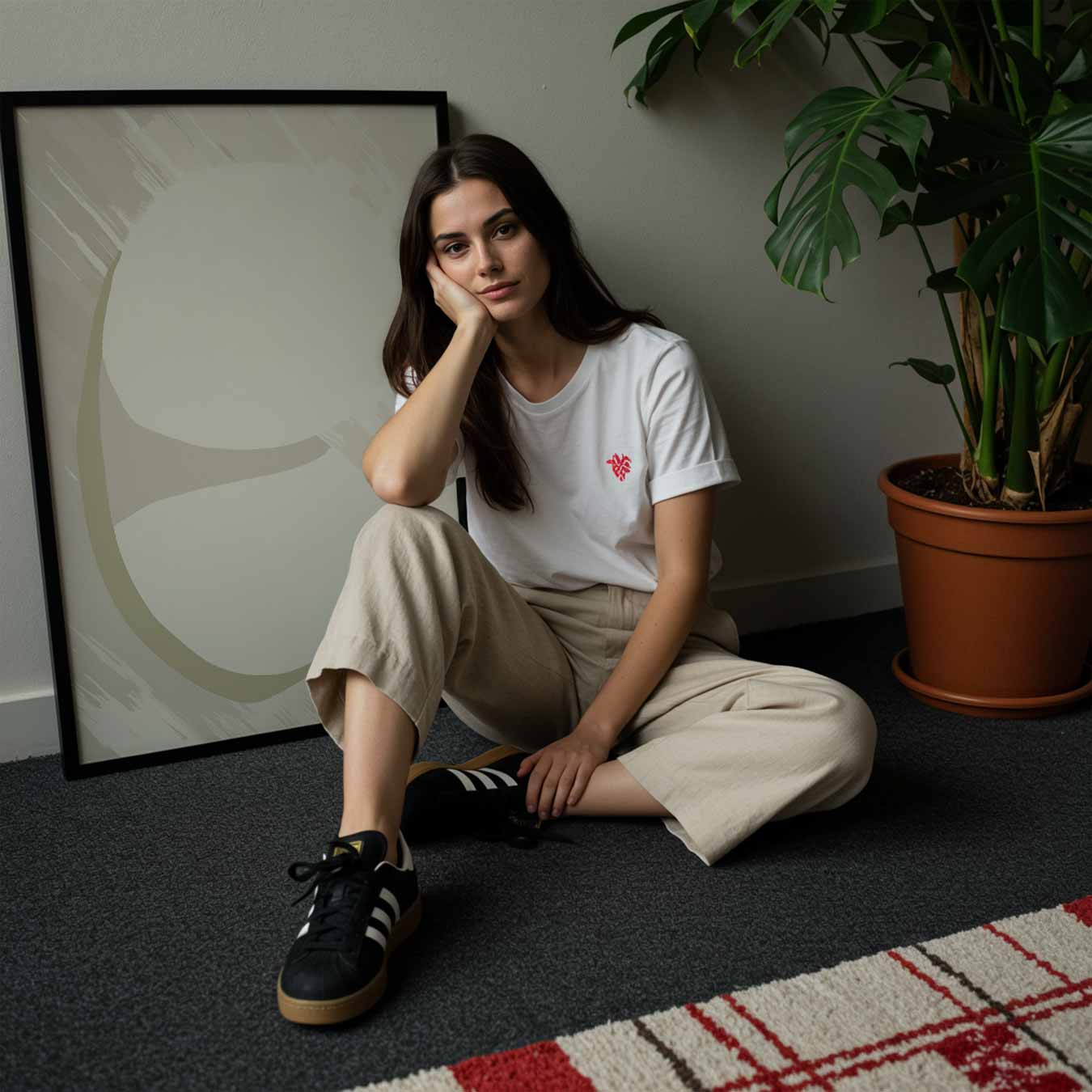 Abstracte Beige Poster-WallArtistic