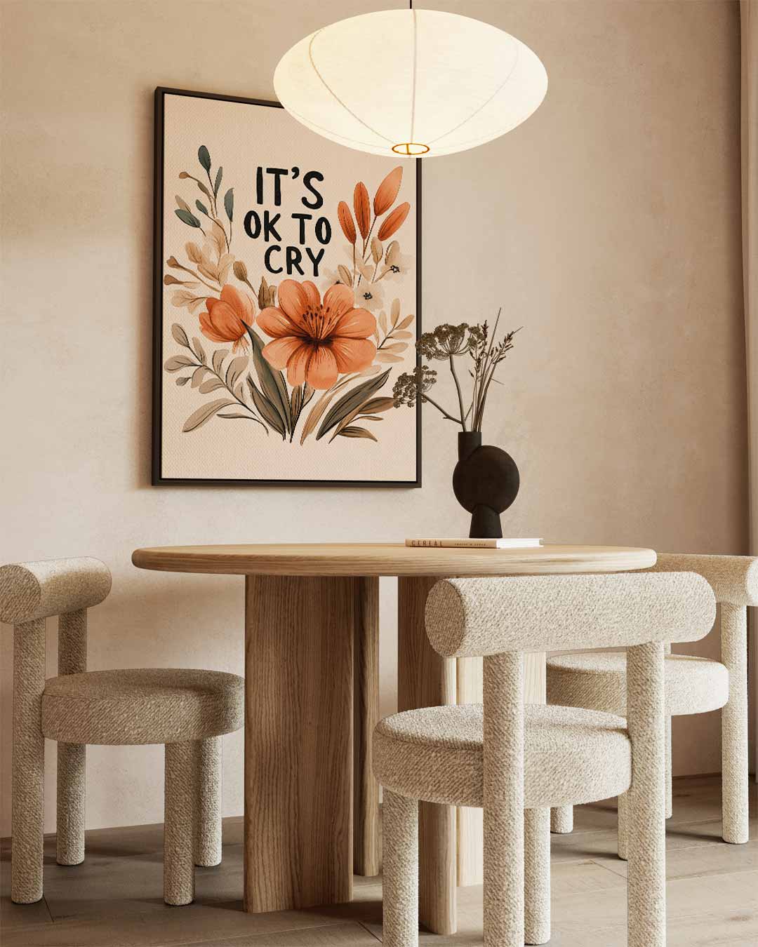 It's Ok To Cry Bloemenkunst Kunstwerk-canvas-dibond-plexiglas-wanddecoratie-WallArtistic