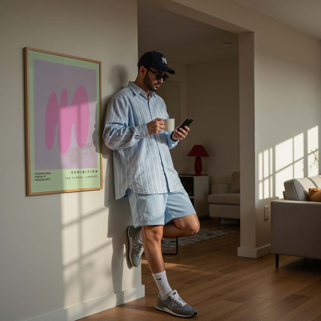 Modern Art Pink Vibes Poster-WallArtistic