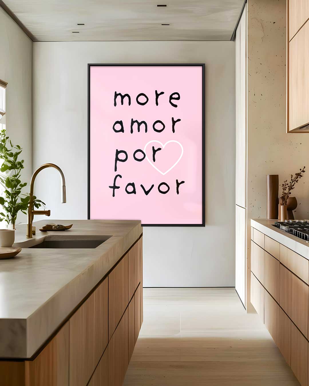 Liefdevolle Roze Print Kunstwerk-canvas-dibond-plexiglas-wanddecoratie-WallArtistic