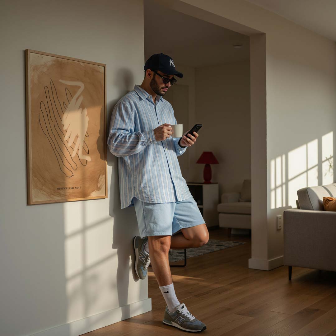 Minimalistische Kunstposter in Aardetinten Poster-WallArtistic