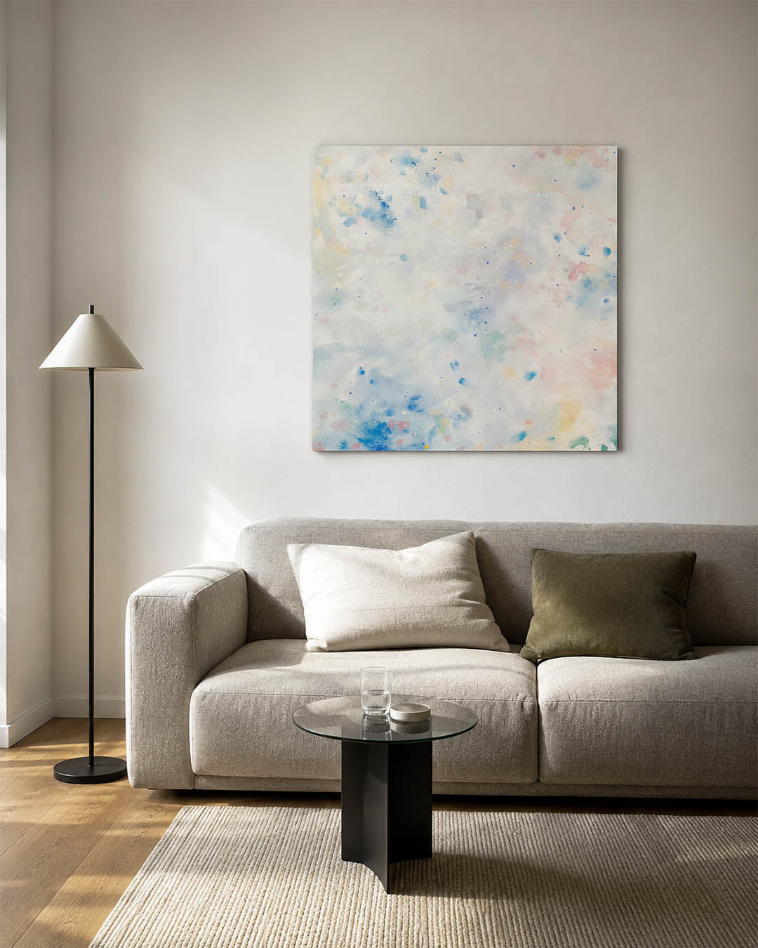 Vlekkenspel in pastel Kunstwerk