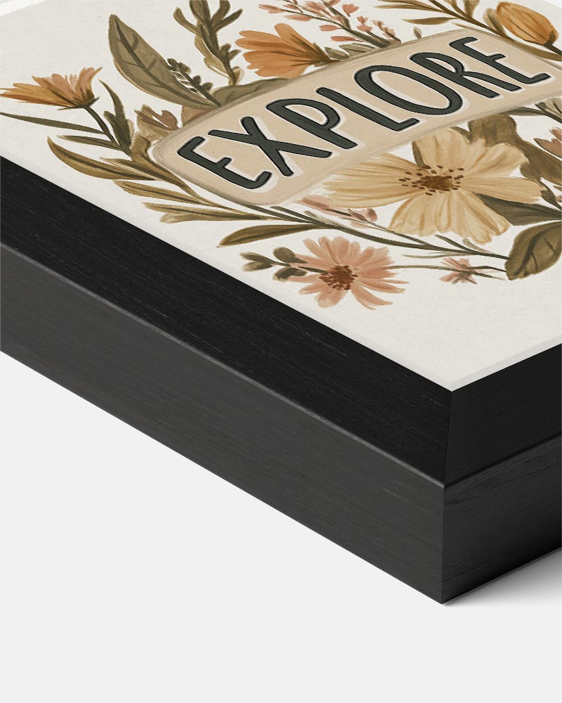 Verken de Wereld Bloemenposter