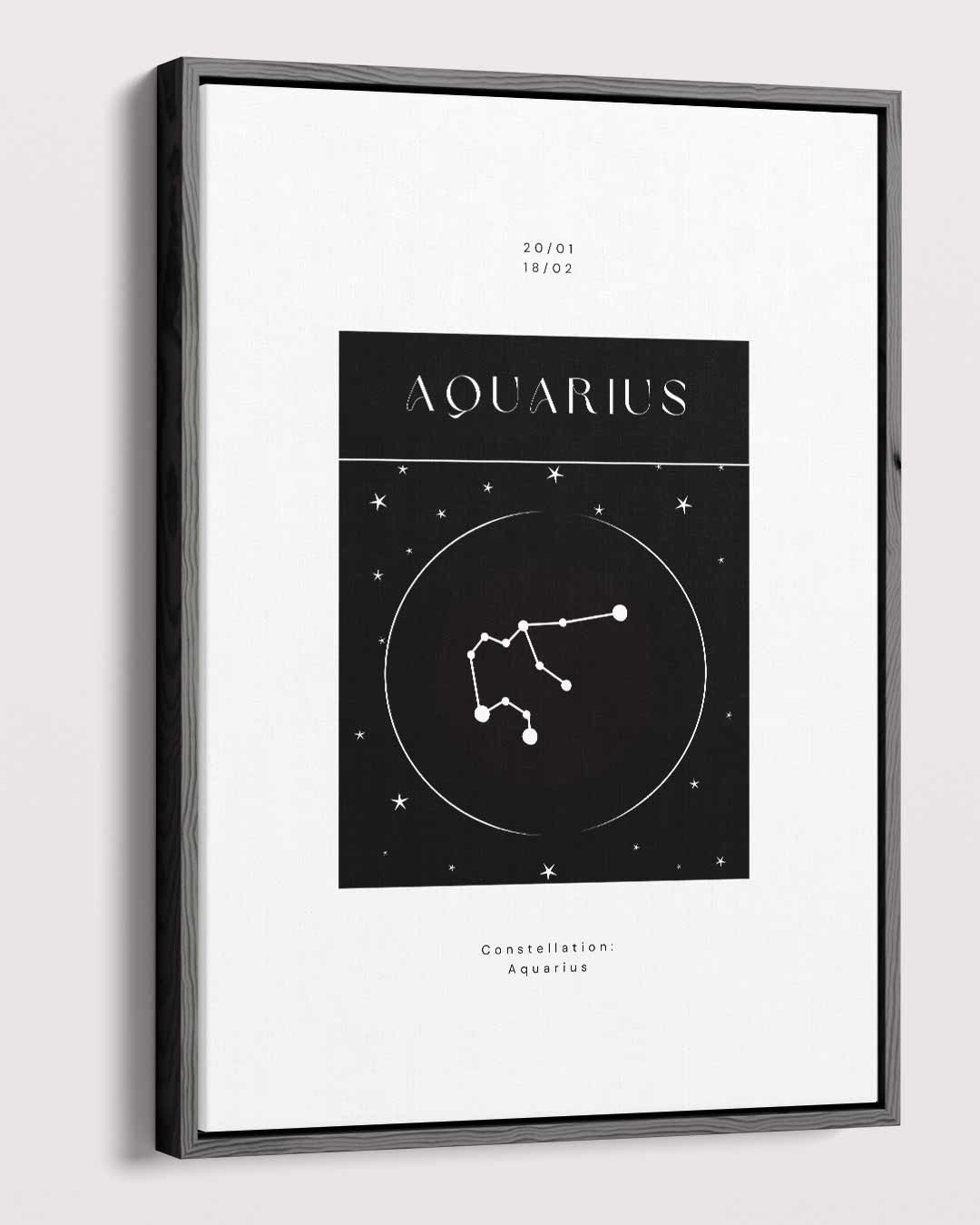 Aquarius Sterrenbeeld Poster Kunstwerk-canvas-dibond-plexiglas-wanddecoratie-WallArtistic