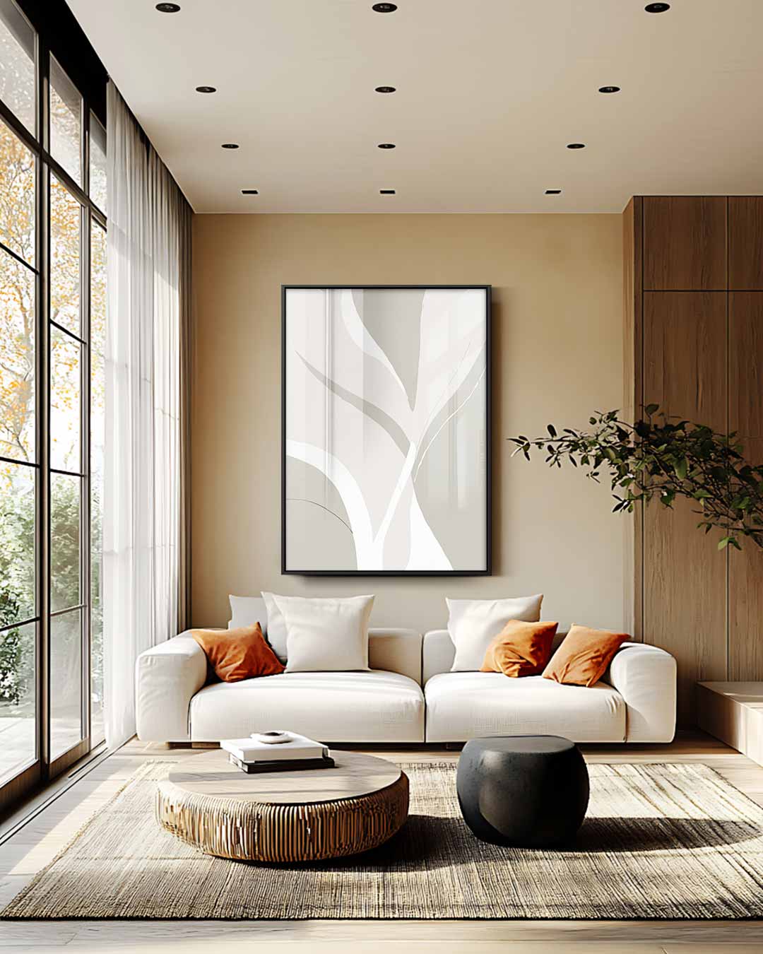 Abstracte Vloeiende Vormen Kunstwerk-canvas-dibond-plexiglas-wanddecoratie-WallArtistic