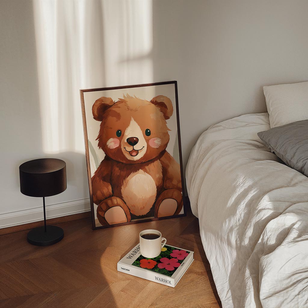 Schattige Knuffelbeer Poster