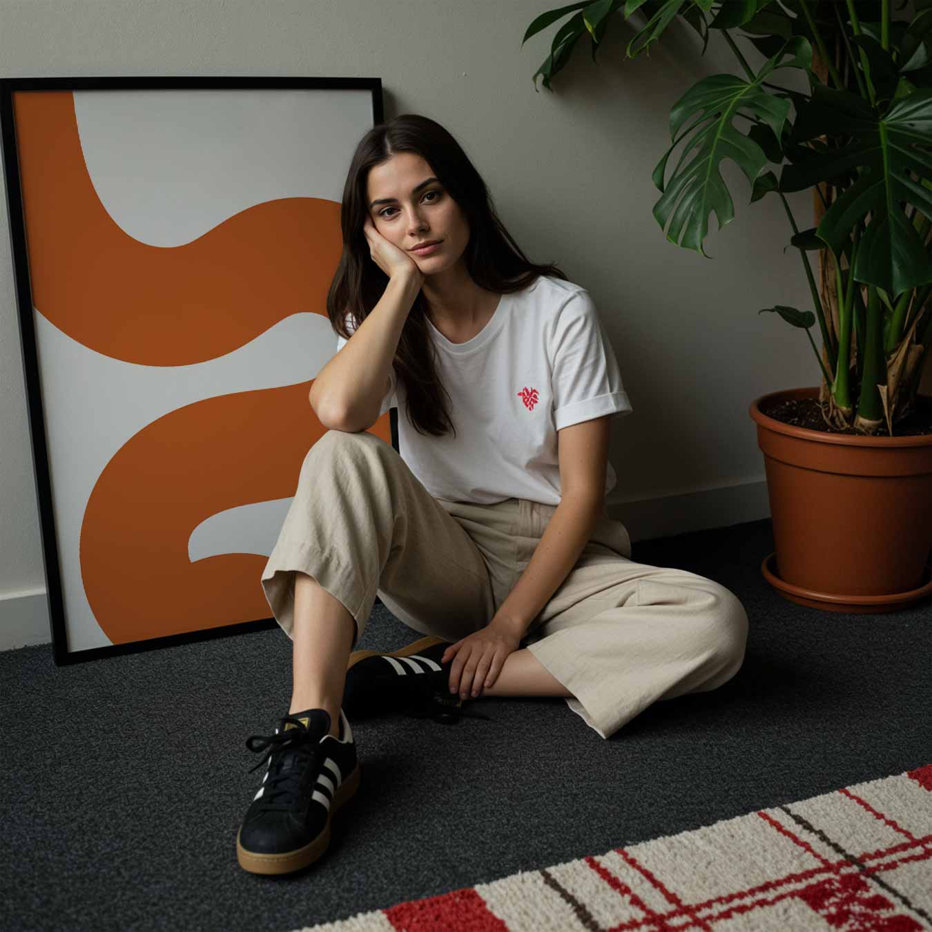 Oranje Golven Kunstposter-WallArtistic