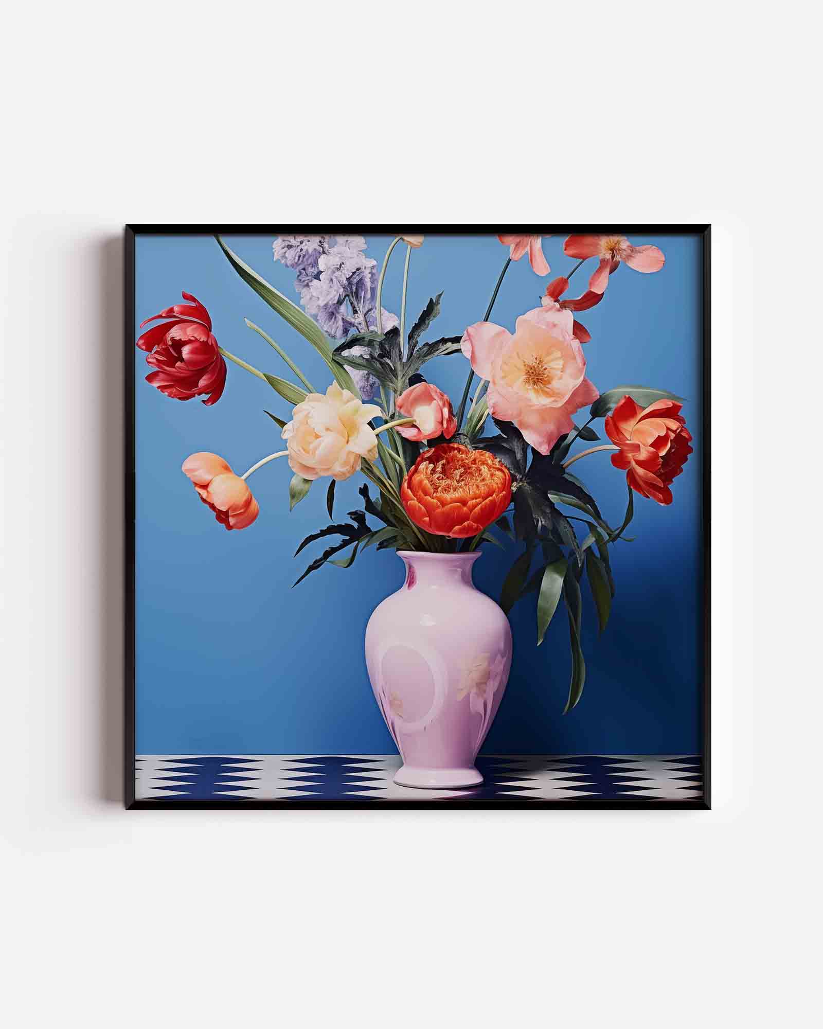 Bloemen in vaas Poster