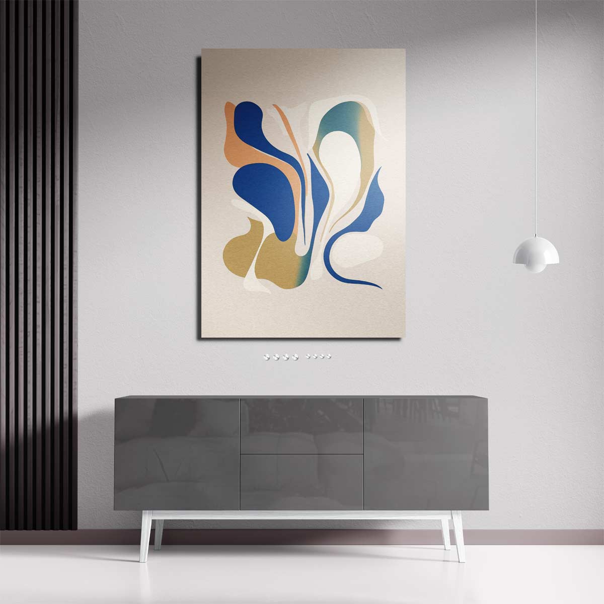 Vloeiende Lijnen in Kleur Kunstwerk-canvas-dibond-plexiglas-wanddecoratie-WallArtistic