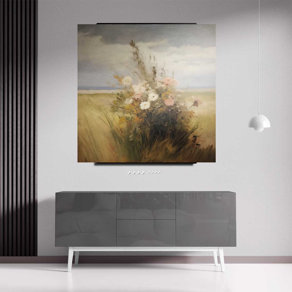 Veldbloemen in de Zomerbries Kunstwerk-canvas-dibond-plexiglas-wanddecoratie-WallArtistic