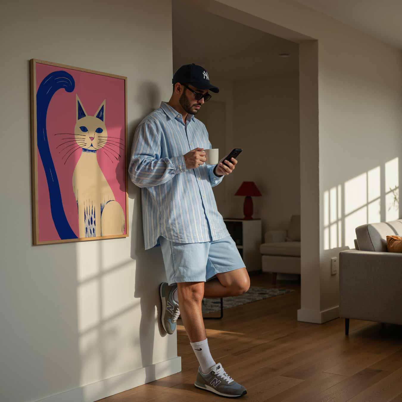 Stijlvolle Kattenkunst Poster-WallArtistic