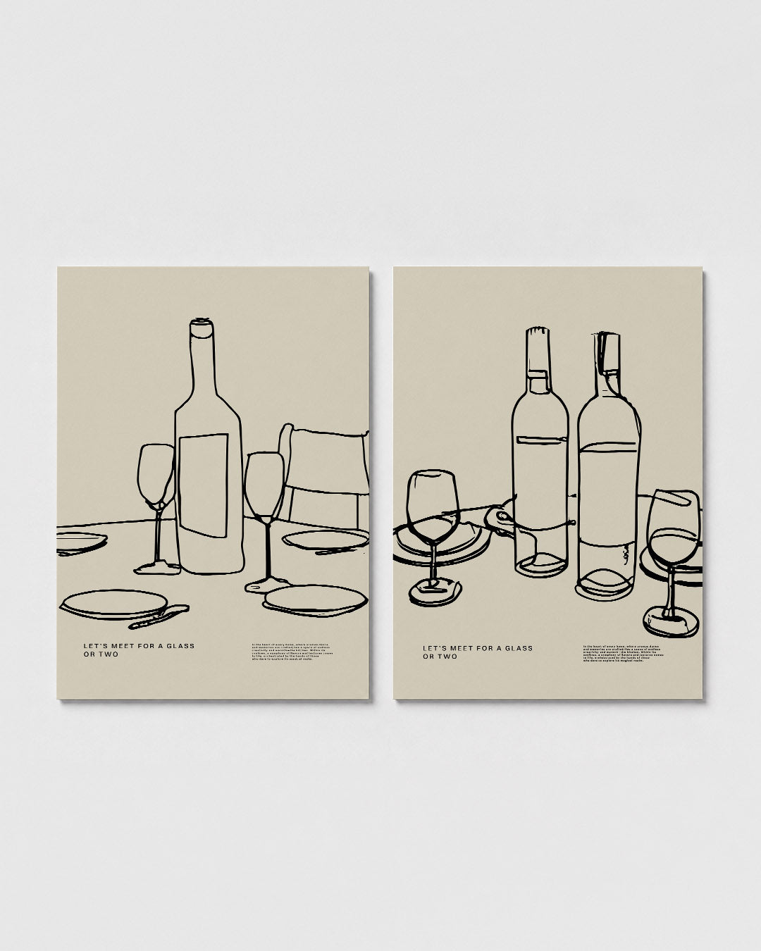 Lijnen en glas Posterset