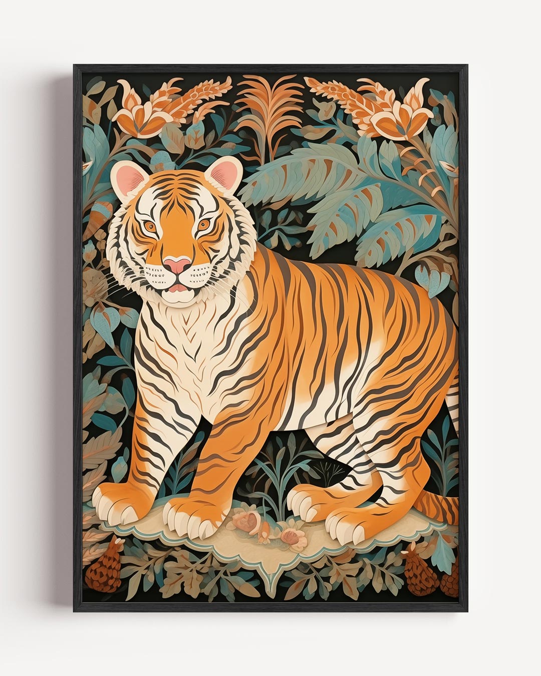Stoere Tijger Jungle Poster-WallArtistic