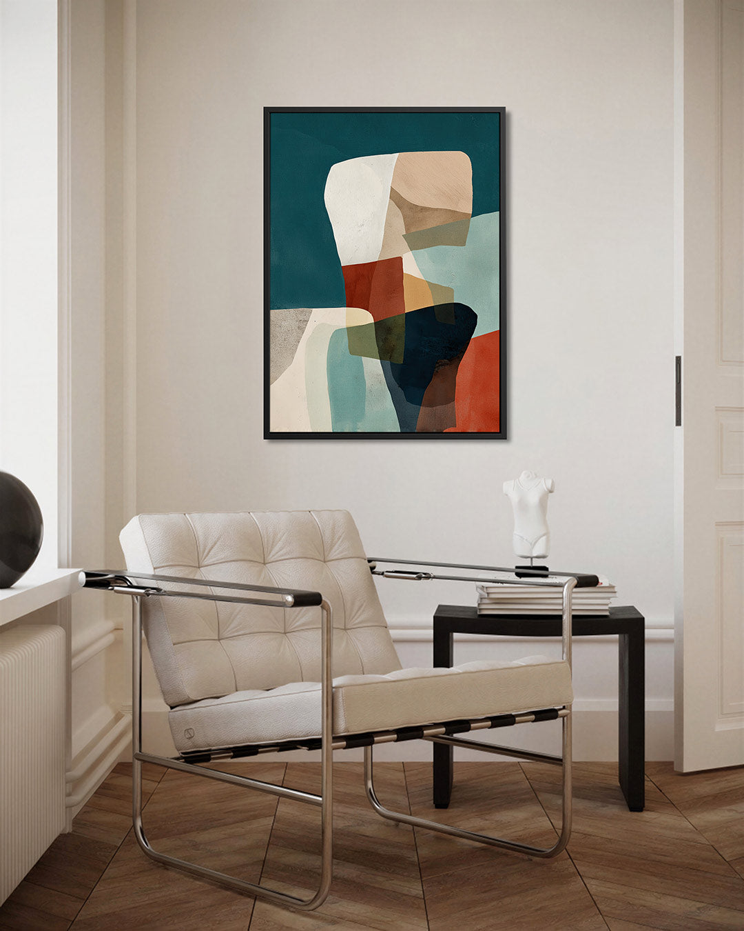 Vormenspel met kleuren Kunstwerk
