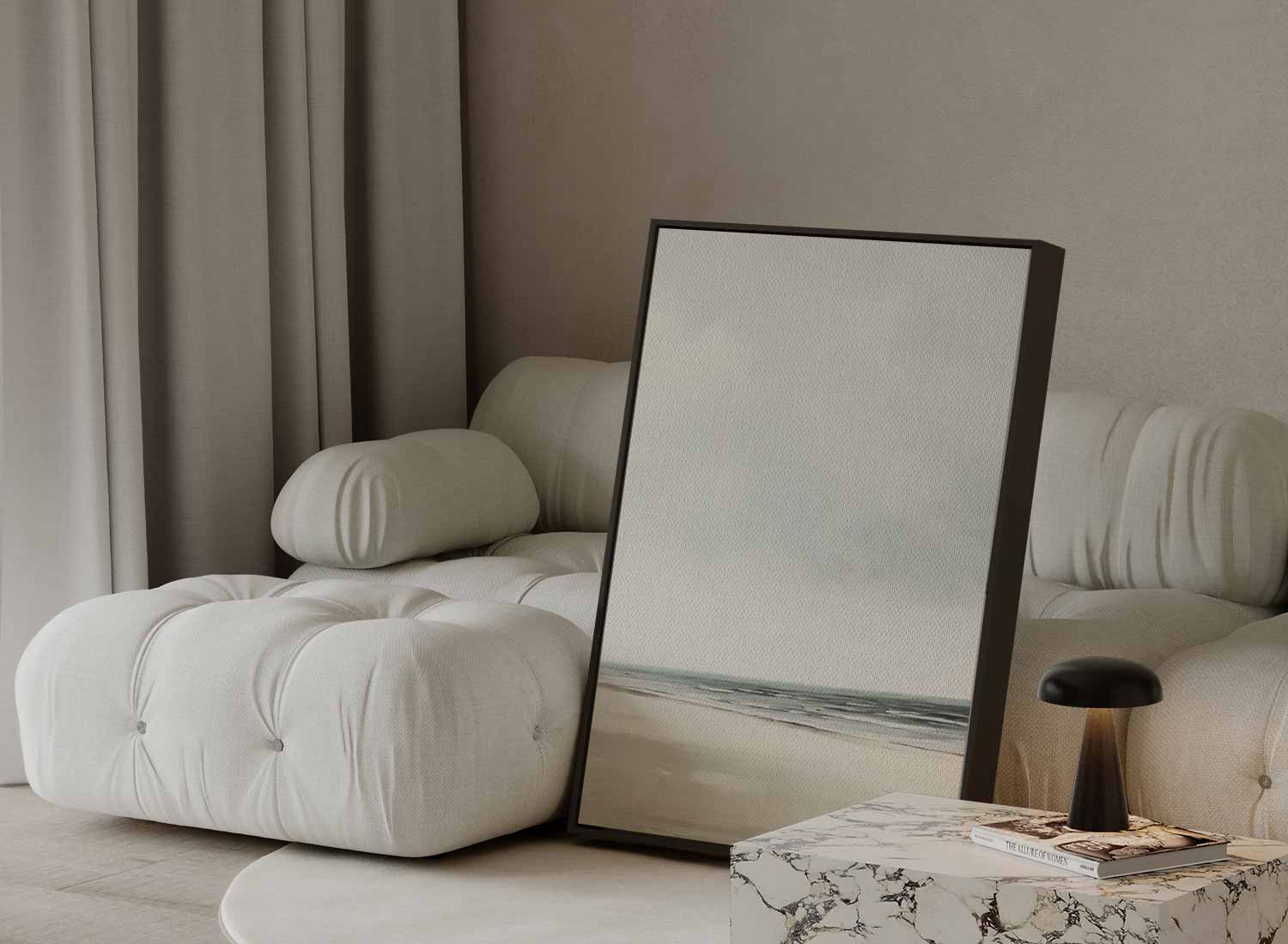 Rustige Strandsfeer Kunstwerk-canvas-dibond-plexiglas-wanddecoratie-WallArtistic