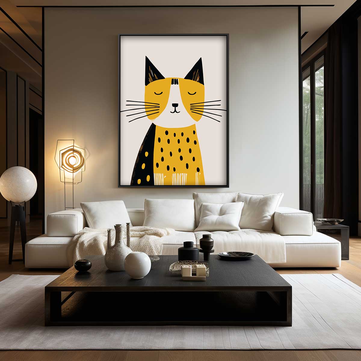 Sfeervol Kattenkunstwerk Kunstwerk-canvas-dibond-plexiglas-wanddecoratie-WallArtistic