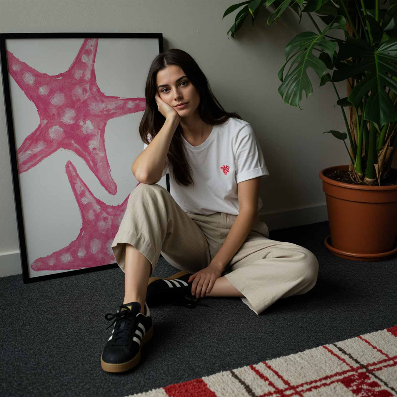 Roze Zeesterren Poster-WallArtistic