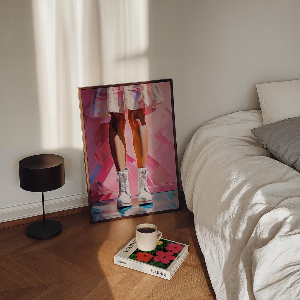 Vrouwelijke Elegantie in Roze Poster